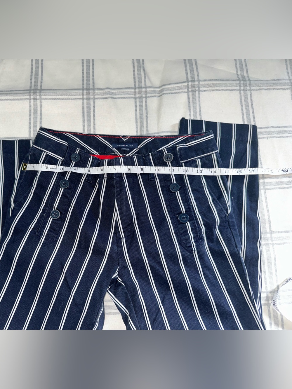 Tommy Hilfiger Navy & White Vertical Stripe Capris - Picture 2 of 7